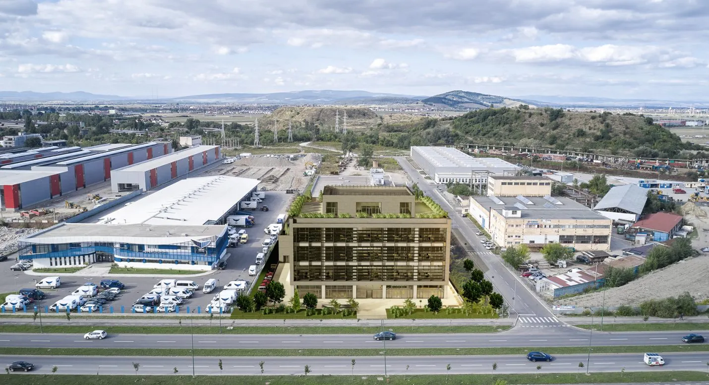 Vedere aeriană Inventa Club în zona Coresi