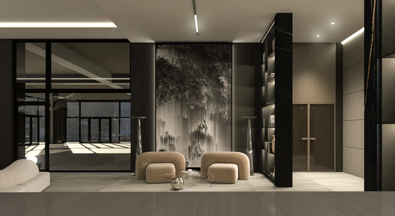 Randare interior — zonă lounge